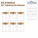 Kit 6 Potes Herméticos de Vidro